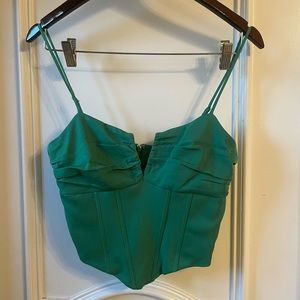 Green corset top.  Cotton Candy LA size Small